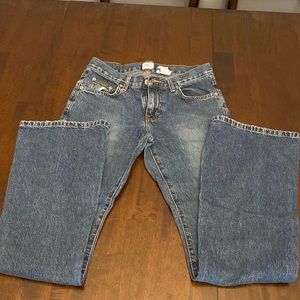 Calvin Klein “dark sandblast” flares